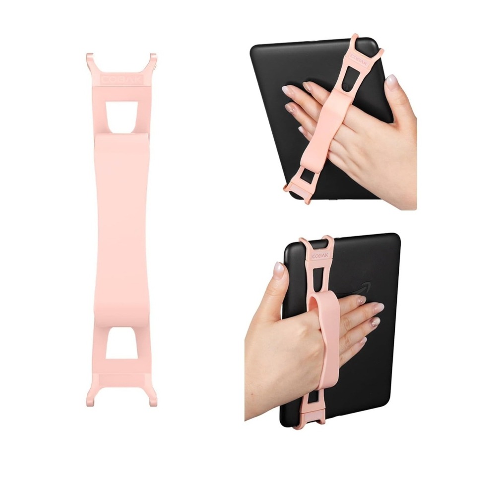 Hand Strap Grip Holder for 6-7 inch Kindle E-Reader Blush Pink Silicone NEW